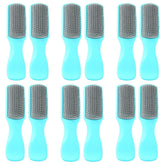 Kuber Industries Hair Brush | Flexible Bristles Brush | Hair Brush with Paddle | Straightens & Detangles Hair Brush | Suitable For All Hair Types | C19-BLE-S | Small | 12 Piece | Pack of 4 | Blue